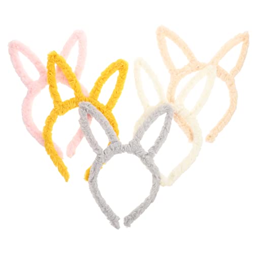 Healeved 5stücke Teiliges Bunny Ear Haarband Süße Kaninchenohren Für Ostern Vielseitiges Headwear Für Partys Und Kostüme Praktische Haarschmuck Für Make-up Und Gesichtswäsche von Healeved