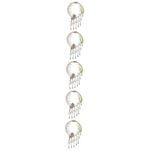 Healeved 5St Orchidee Haarnadel Haarspange mit Pferdeschwanzschnalle Haarspangen für Frauen mit dünnem Haar kinder haarschmuck haar spangen Haarspange für Frauen Clips für dickes Haar von Healeved