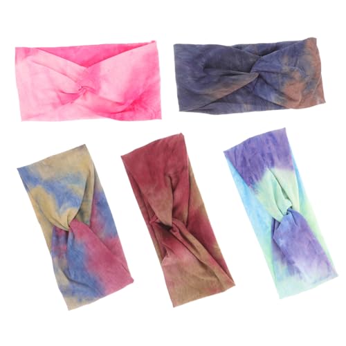 Healeved 5stücke Elastische Stirnbänder Für Frauen Atmungsaktiv Sport Stirnband Mit Knoten Haarbänder Zubehör Für Yoga Laufen Fitness von Healeved