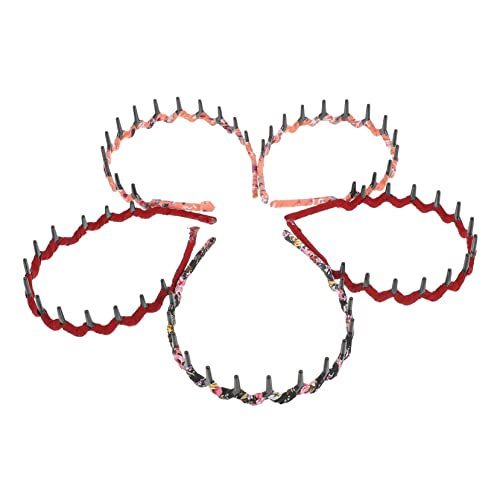 Healeved 5stücke Zahnkamm-stirnbänder Aus Kunststoff Gewellter Leopardenkopf Haifischzahn-haarband Unisex-kopfbedeckung Mit Zähnen Für Damen Und Herren Langlebig Und Praktisch von Healeved