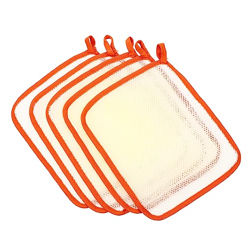 Healeved 5pcs Peeling Körper Waschlappen Gesicht Peeling Handtücher Bad Handtücher Dusche Handtücher Weich Orange von Healeved
