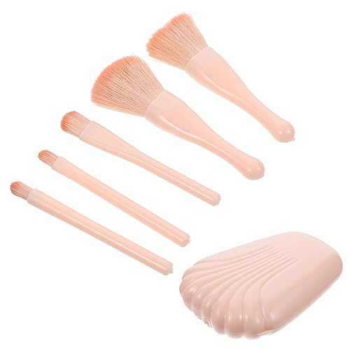 Healeved 5stücke Teiliges Reise-make-up-pinselset Mit Kosmetikspiegel Und Aufbewahrungsbox Für Sanfte Und Präzise Anwendung Für Beauty- Und Anfänger von Healeved
