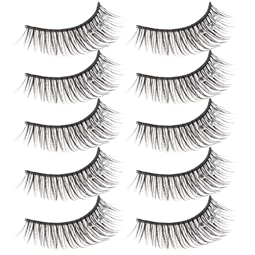 Healeved 5paare Falsche Wimpern Mit Strass Natürlicher Look Für Und Mädchen Für Partys Cosplay Halloween Und Alltag von Healeved