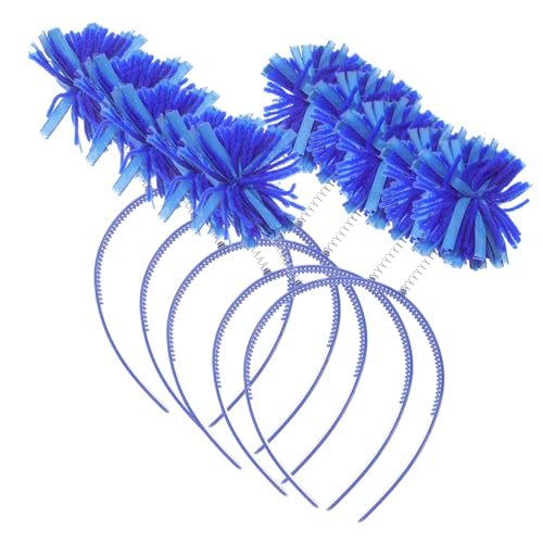 Healeved 5stücke Pom Bopper Mit Regenbogen-flauschbällen Lustige Haarreife Für Partys Karneval Und Kostüme Flexibel Für Jede Kopfgröße Geeignet Dekorative Kopfbedeckung Für Damen von Healeved