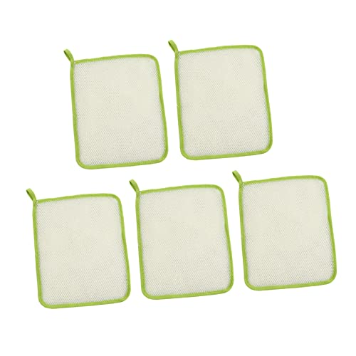 Healeved 5st Doppellagiges Schaumquadrat Bade-peeling-handtuch Waschlappen Scheuern Make-up-waschlappen Für Das Gesicht Gesichtswaschhandtücher Gesichtswaschtuch Make-up-tücher Nylon Green von Healeved