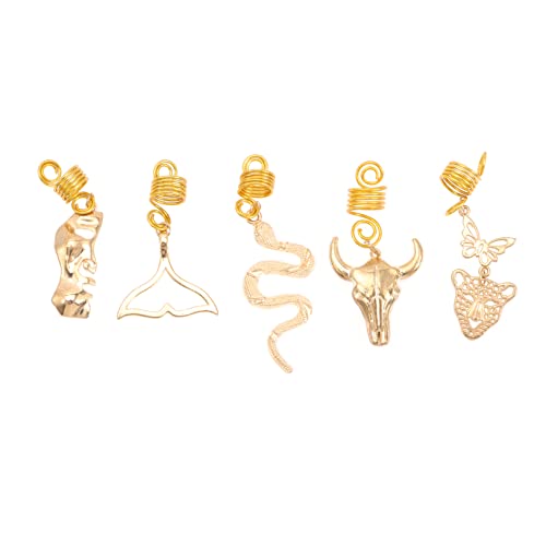 Healeved 5stücke Teiliges Spiral Dreadlock Ringe Für Kreative Frisuren Vintage Haarschmuck Für Zöpfe Geeignet Für Dreadlocks Lange Und Kurze Haare Hypoallergenes Material von Healeved