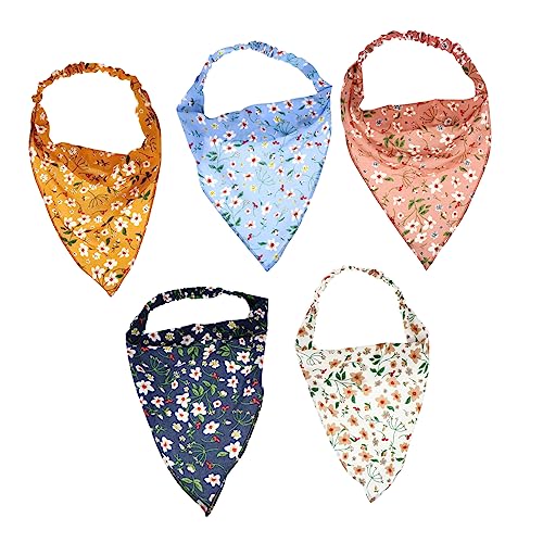 Healeved Schals Für Damen Elastisches Stirnband 5-teiliges Haarband-set Mit Blumenmuster Für Fotos Partys Make-up von Healeved