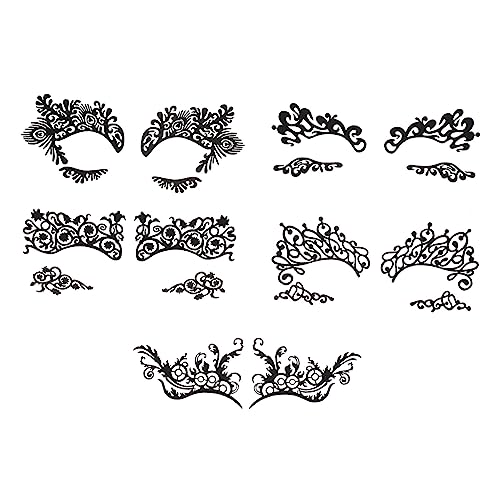 Healeved 5stücke Eyeliner Aufkleber Temporäre Maskerade-augentattoos Lidschatten-tattoos Für Festlichkeiten-gesichtsaufkleber Make-up-aufkleber von Healeved