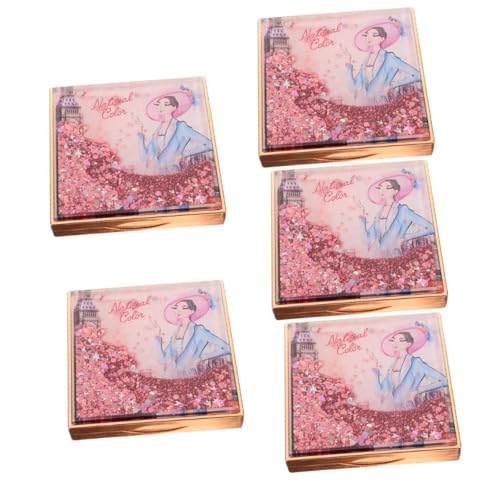 Healeved 5stücke Augenblick Hier Ist Der Neue Titel Für Ihr Produkt Leere Lidschatten-palette Mit Fächern Kosmetikbox Für Lippenstift Und Lidschatten Tragbares Design Roségold Und von Healeved
