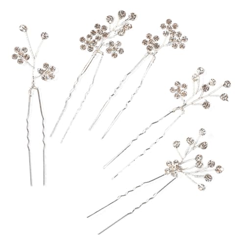 Healeved 5stücke Haarnadeln Mit Strasssteinen Blume Form Für Braut Hochzeit Prom Schmuck Haaraccessoires Metall Dekorative Pins Für Bräute Und Brautjungfern von Healeved