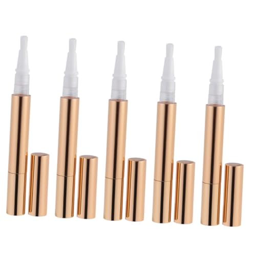 Healeved 5stücke Leere Nagellack-pens Strahlendem Gold Kosmetikbehälter Für Lip Gloss Flüssige Foundation Und Für Und Makeup-anwendungen von Healeved