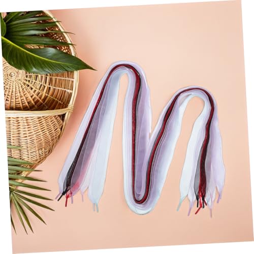 Healeved 6paare Flache Band-schnürsenkel Mehrfarbige Chiffon-schnürsenkel Für Damen-sneaker Freizeit Und Sportschuhe Healeved 6paare Flache Band-schnürsenkel Mehrfarbige Chiffon-schnürsenkel Für Damen-sneaker Freizeit Und Sportschuhe von Healeved