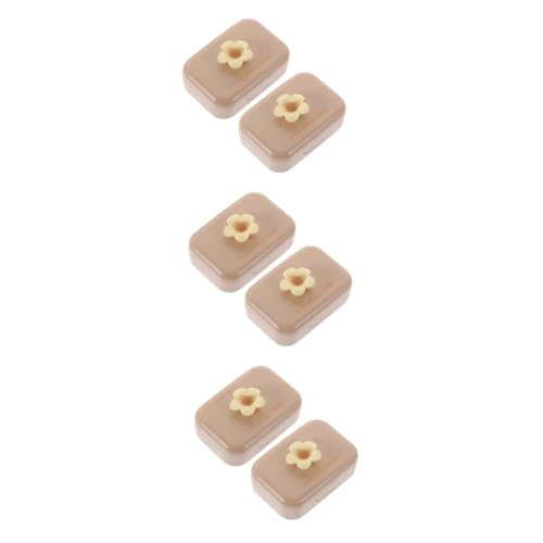 Healeved 6sätze Kontaktlinsenbehälter Bunter Tragbarer Kosmetiklinsen-Organizer Für Niedliche Aufbewahrungsbox Mit Spiegel Und Robustem Material Für Täglichen Gebrauch von Healeved