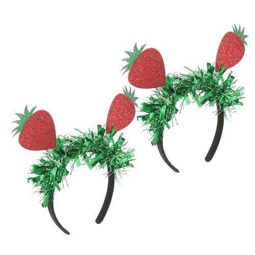 Healeved 6 Stk Erdbeer Stirnband Erdbeer-Accessoires mädchen stirnbänder Haarschmuck halloween oblaten weihnachts haarreifen Erdbeere Schmücken Kopfbedeckung schöner Haarreif Grüßer von Healeved