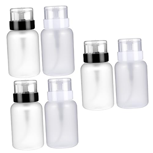 Healeved 6 Stk Flasche Drücken Alkohol Spender Flaschen Make-up-entferner-spender Pumpspenderflaschen Lotionsbehälter Klarer Nagellack Tauchpulverentferner Leere Pumpe Nagelzubehör Flüssig von Healeved