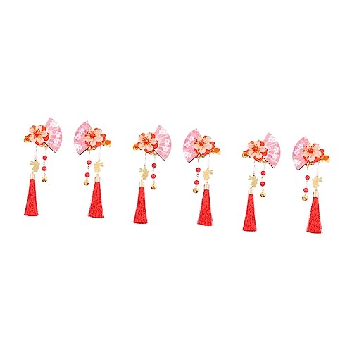 Healeved 6stücke Fächer-haarspangen Mit Quasten Für Damen Japanische Haarnadeln Aus Hochwertigem Für Hochzeiten Karneval Und Partys Eleganter Haarschmuck Mit Kreativem Design von Healeved