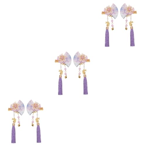Healeved 6stücke Frauen Haarnadeln Fächerform Haarklammer Japanischer Stil Mit Quasten Für Mädchen Eleganter Haarschmuck von Healeved