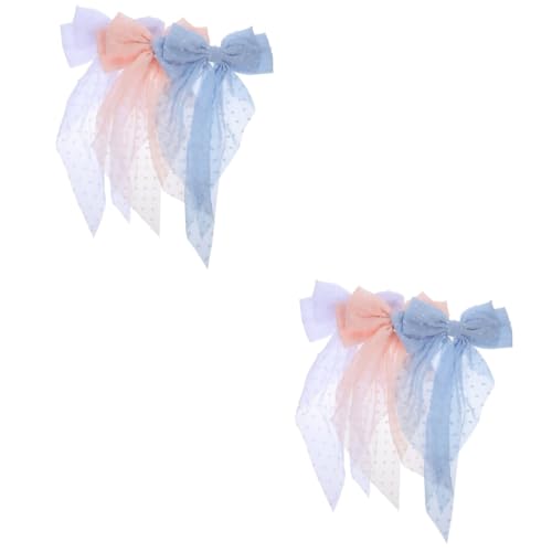 Healeved 6stücke Teiliges Haarspangen Damen Und Mädchen Modische Haarschleifen Mit Langen Bändern Hellrosa Für Hochzeiten Partys Und Besondere Anlässe von Healeved