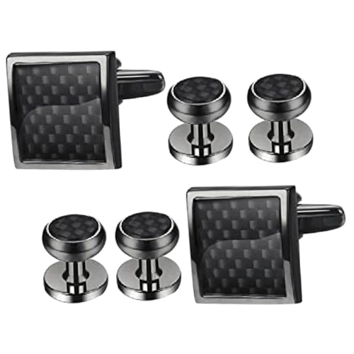 Healeved 6 Stück Herren Manschettenknopf Set Teilig Elegantes Design Tuxedo Zubehör für Formelle Anlässe für Hochzeiten Events Französische Smokings Healeved 6 Stück Herren Manschettenknopf Set Teilig Elegantes Design Tuxedo Zubehör für Formelle Anlässe für Hochzeiten Events Französische Smokings von Healeved