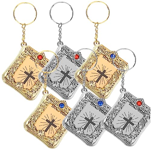Healeved 6 Stück Kreativer Teiliges Schlüsselanhänger mit Biblischen Motiven Miniatur Anhänger für für als Taschen oder Schlüsselring Dekoration von Healeved