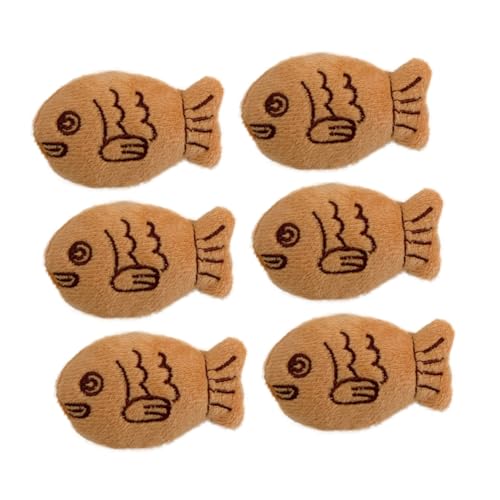 Healeved 6 Stück Plüschbroschen Fisch Cartoon Anstecknadeln Kreative DIY Kleidung Brosche Pin Leicht Modisch für Jeans Rucksäcke Geschenkideen Valentinstag Weihnachten von Healeved
