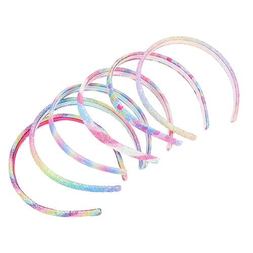 Healeved 6stücke Meerjungfrau Stirnband Farbverlauf Kopf Bands Haar Hoops Mädchen Haarreif Haarschmuck Party Liefert Cosplay Foto Requisiten Alltag Anlässe Tragen Verkleiden Spielen von Healeved