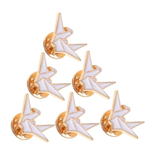 Healeved 6 Stück Teiliges Cartoon Origami Vogel Broschen Pins für Damen Stabile Metall Anstecknadeln mit Sicherem Verschluss Vielseitig für Kleidung Rucksäcke Schals Modische Geschenkidee von Healeved