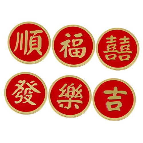 Healeved 6 Stück Teiliges Chinesischer Anstecknadel Brosche Kreative Ethno Accessoires für Kleidung Taschen Langlebig Farbenfroh für Frauen von Healeved