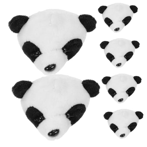 Healeved 6 Stück Teiliges Plüsch Panda Broschen Niedliche Cartoon Anstecknadeln Weichem Material Dekorative Mädchen Accessoires Langlebige Panda Figuren für Jacken Hemden und Mäntel von Healeved