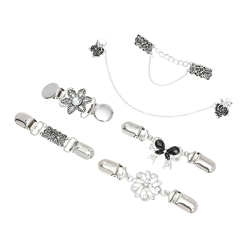 Healeved 6 Stück Teiliges Set Retro Kleidung Clips mit Strass Multifunktionale Brooch Clips für Pullover Schals Kleider Jacken und Accessoires für Damen Outfits Healeved 6 Stück Teiliges Set Retro Kleidung Clips mit Strass Multifunktionale Brooch Clips für Pullover Schals Kleider Jacken und Accessoires für Damen Outfits von Healeved