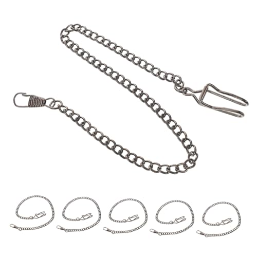 Healeved 6 Stück Teiliges Taschenuhrkette Set aus Robustem Legierungs-Material Retro-Design mit Kompatibler Uhrenkette Einfach zu Befestigen Stilvolles Vintage-zubehör für Herren und von Healeved