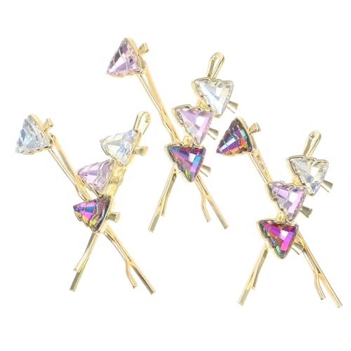 Healeved 6 Stück Teiliges Weihnachtsbaum Haarnadeln für Damen Dekorative Bobby Pins Mehrfarbigem Kristalldesign Strapazierfähige Haarspangen für Dünnes Kurzes und Langes Haar bei Festen von Healeved