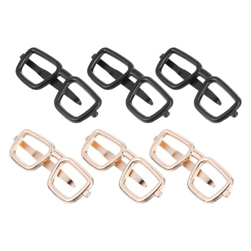 Healeved 6 Teilige Business Krawattenklammer Für Herren Brillenförmiger Krawattenverschluss Für Formelle Hemden – Krawattenzubehör Für Meetings Interviews Und Reisen von Healeved