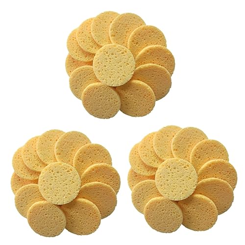 Healeved 60 Stk runde Polster make up remover pads abschminken pads Peeling-Luffa-Schwammkissen Luffa-Schwamm-Gesichtsbürste Puderquaste Schwämme Make-up-Baumwolle Abschminkpads Optional von Healeved