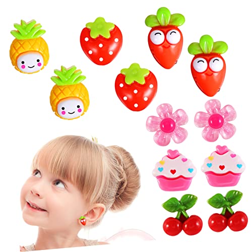 Healeved Kreative Ohrclips für Kinder Schmerzfrei Leichte Ohrringe Ohrschmuck für Mädchen für Partys und Besondere Anlässe von Healeved