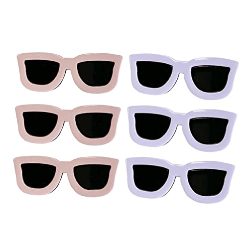 Healeved 6stücke Sonnenbrille Geformte Haarspangen Für Mädchen Haarclips Kreativer Haarschmuck Für Verschiedene Frisuren von Healeved