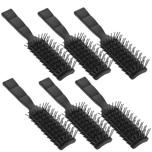 Healeved 6 Stück Kunststoff Massagekämme Tragbare Friseur Stylingkämme Für Männer Und Frauen Antistatisch Ergonomisches Design Für Nasses Und Trockenes Haar von Healeved