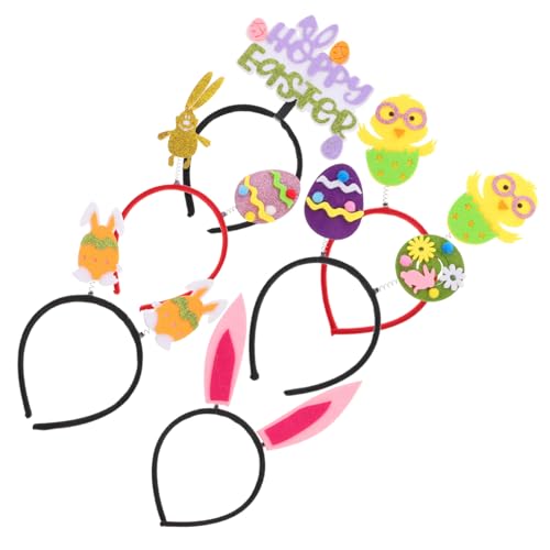 Healeved 6stücke Osterhaarbänder Mit Dekorativen Cartoon-motiven Niedliche Festival-stirnbänder Für Erwachsene Für Ostern Geburtstagsfeiern Und Themenpartys von Healeved