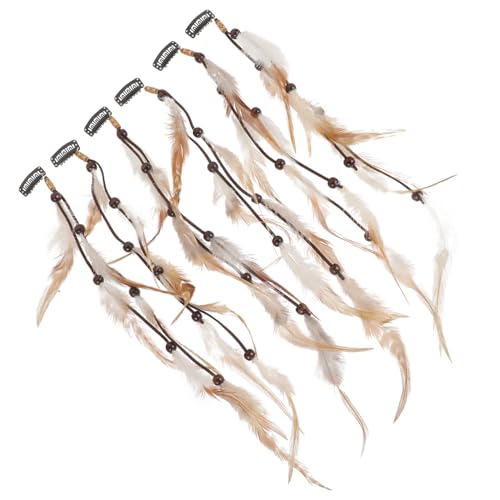 Healeved 6Stücke Teiliges Ethnisches Haaraccessoire Damen Haarclip Extensions für Partys und Alltagsmode Vintage Boho Haarschmuck Ethnisches Design für Vielseitige Looks von Healeved