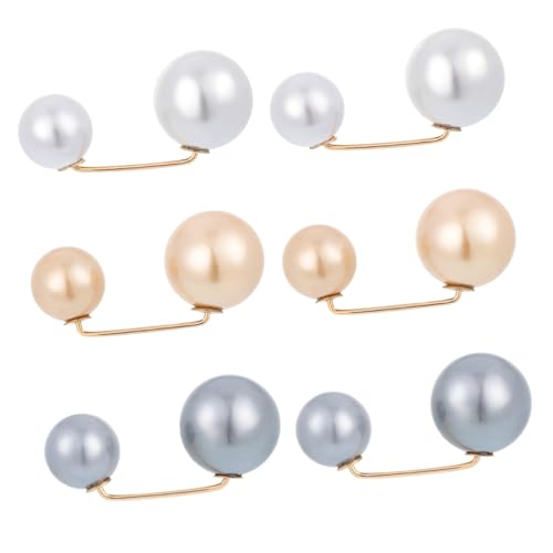 Healeved 6Stücke Teiliges Kunstperlen Broschennadeln Sicherheitsnadeln für Kleidung Accessoire für Röcke Schals Verhindert Ungewolltes Entblößen von Healeved