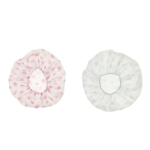 Healeved 6stücke Wasserdichte Duschhaube Für Damen Badehut Aus Strapazierfähigem Material Zum Schutz Vor Nässe Beim Duschen Kochen Oder Spa-besuch Und Leicht von Healeved