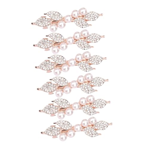 Healeved 6stücke Glitzer-haarspangen Mit Perlen Elegante Haarklammern Für Frauen Rhinestone Haarschmuck Für Hochzeiten Partys Und Alltag Vielseitige Frisuren-accessoires von Healeved