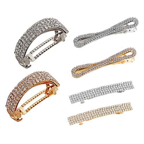 Healeved 6stücke Teiliges Set Haarspangen Mit Strass Für Damen Und Mädchen Rutschfeste Pferdeschwanz-haarclips Elegant Und Vielseitig Für Hochzeiten Partys Und Alltag von Healeved