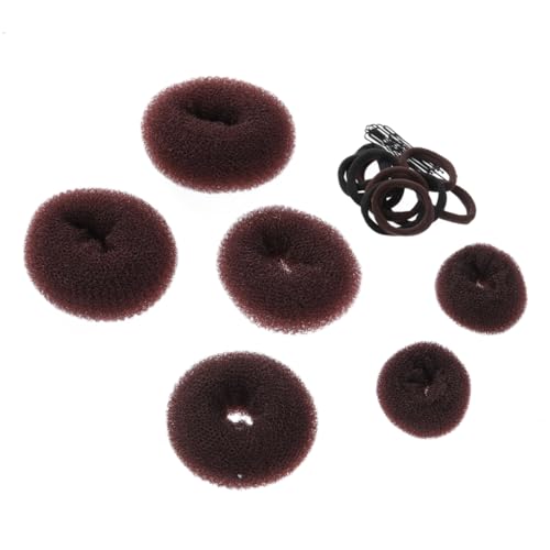 Healeved 6stücke Haarknoten Teiliges Donut Dutt Kissen Haargummis U-förmige Haarnadeln Für Elegante Frisuren Bei Tanzaufführungen Alltag von Healeved