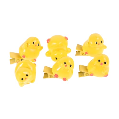 Healeved 6stücke Haarspange Mit Kükenmotiv Für Damen Und Gelbe Seitliche Haarspange Cartoon-design Geeignet Für Reisen Täglichen Gebrauch Und Partys von Healeved