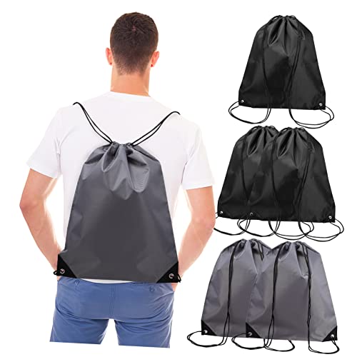 Healeved 6stücke Kordelzug Rucksack Aus Polyester Für Sport Und Outdoor Mit Wasserdichter Oberfläche Platz Für Wasserflasche Handtuch Und Regenschirm Geeignet Für Gym Wandern Und Camping von Healeved