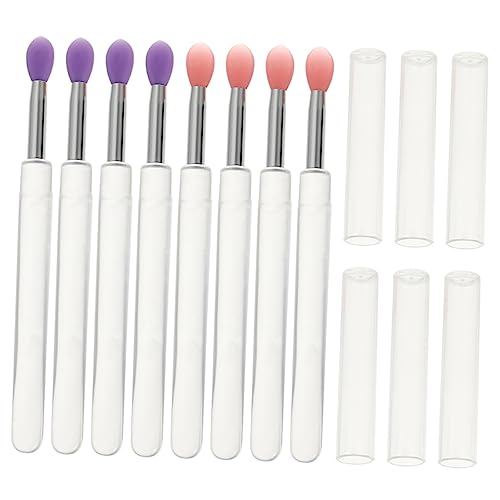 Healeved 6stücke Lippenpinsel Mit Kappen Silikon Lippenstiftpinsel Lippenmaske Lidschatten Applikatorpinsel Make-up-tool Für Frauen von Healeved