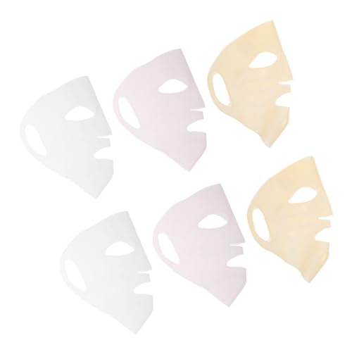 Healeved 6stücke Silikon Gesichtsmaske Abdeckung Wiederverwendbar Für Tuchmasken Hautpflege Werkzeug Mit Halterung Um Verrutschen Zu Verhindern Leicht Zu Reinigen Für Hauttypen von Healeved