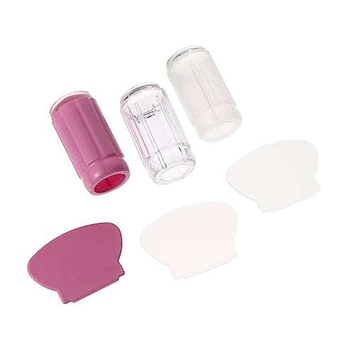 Healeved 6stücke Silikon Nagelstempel Transparent Milchig Rosa Stempel Für Kreative Nail Art Diy Nageldesigns Mit Schabern Für Nagelgestaltungen von Healeved