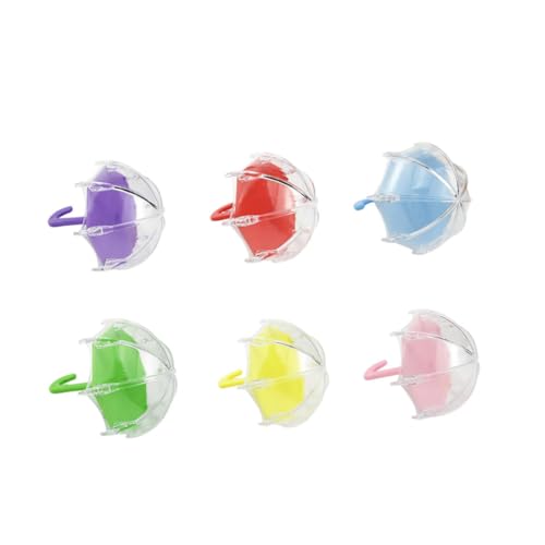 Healeved 6stücke Teiliges Kreativer Regenschirm-falsche-wimpern-organizer Bunten Farben Praktischer Aufbewahrungsbehälter Für Reise Und Alltag Sicherer Schutz Für Ihre Wimpern von Healeved